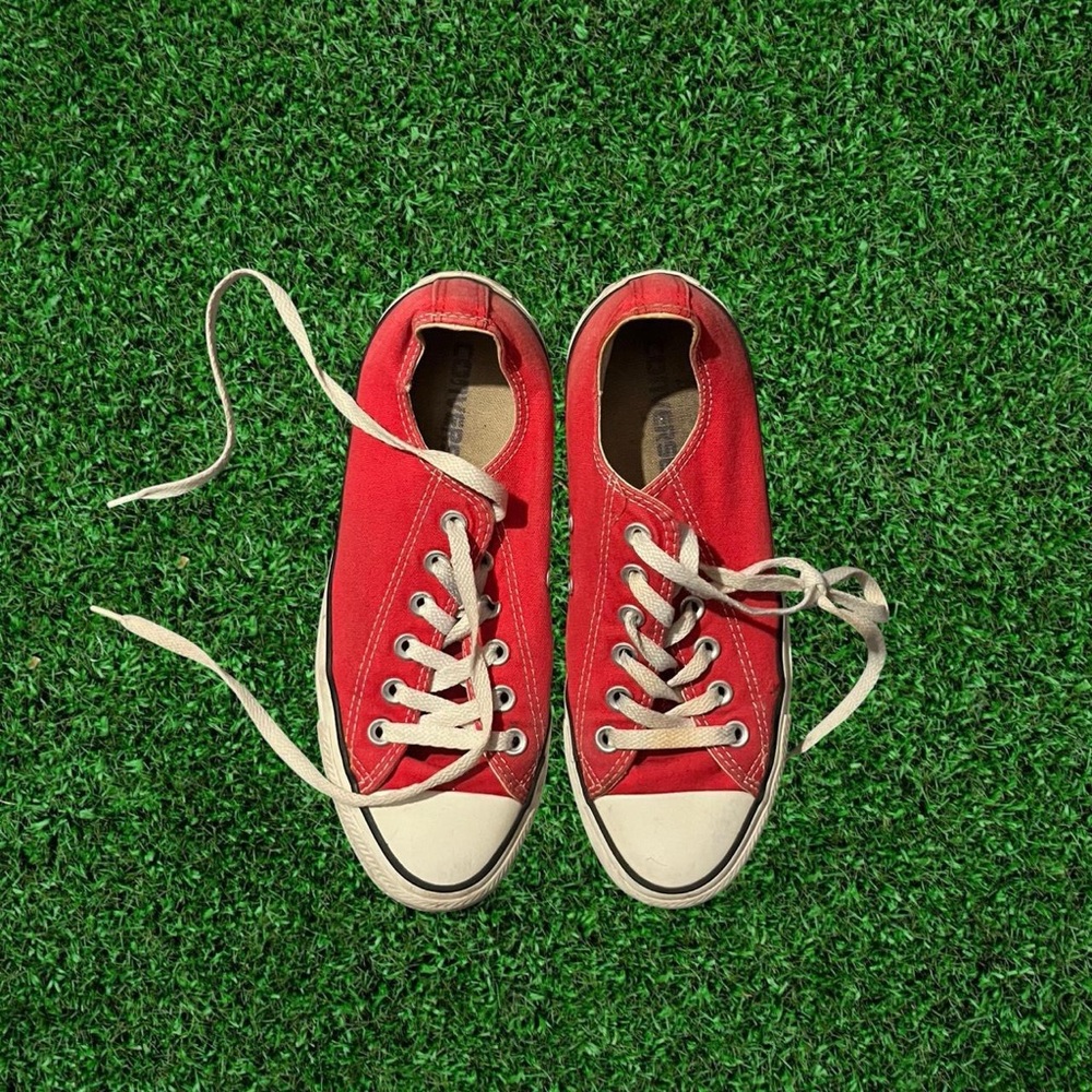 Kids Red Canvas Sneakers